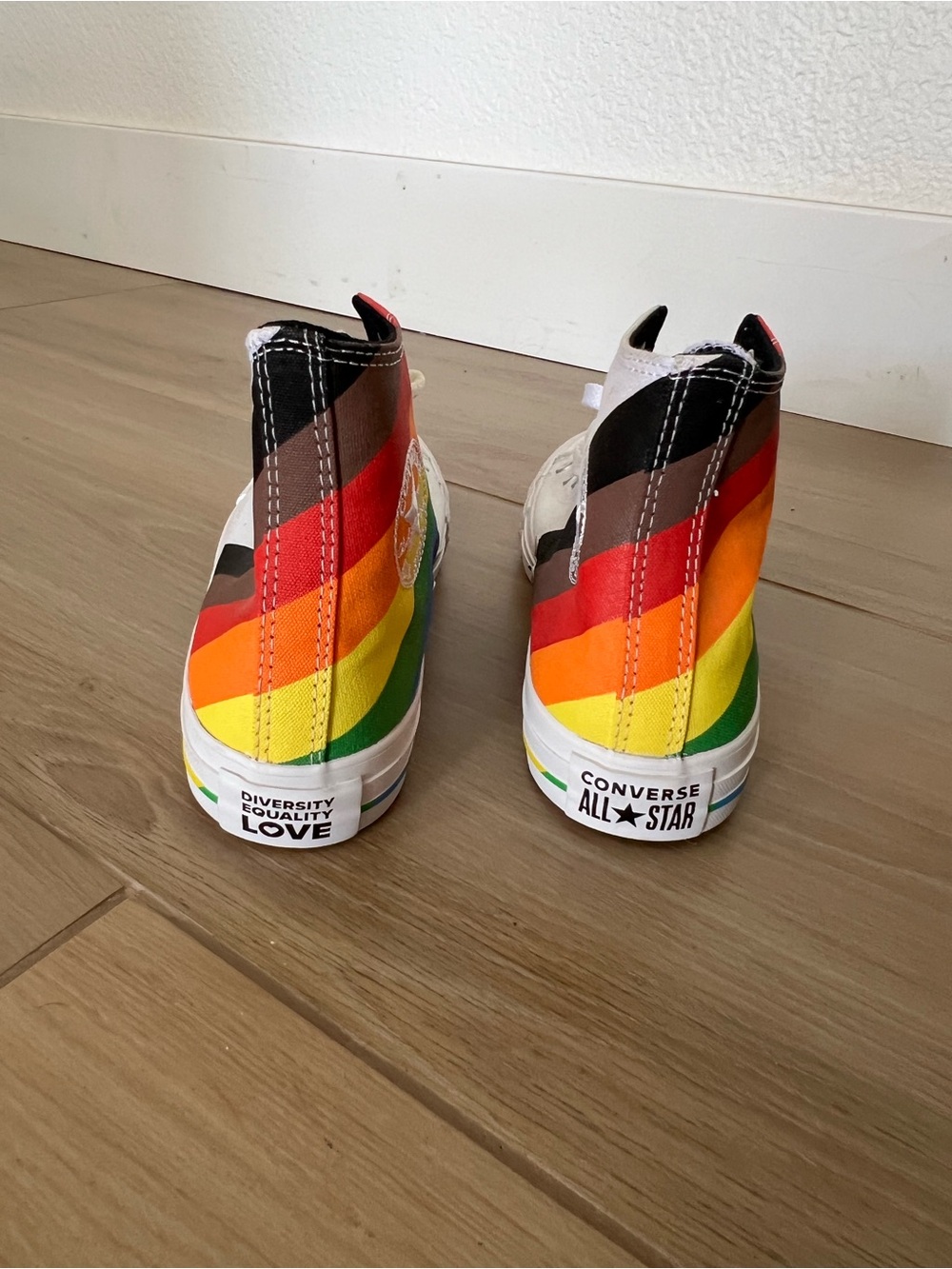 Converse Diversity Equality Love High Top Pride White Rainbow - Picture 6 of 8